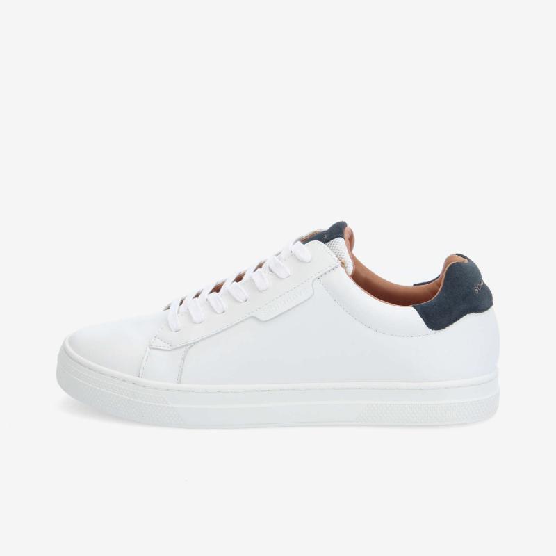 SPARKLE SNEAKER M - NAPPA/SUEDE - BLANC/BLEU MARINE